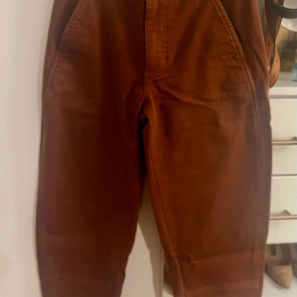 Brown High-Waisted Barrel Pants - Picture 2 of 8